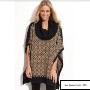 Hinge ~ Soft and Luxurious Poncho Sweater in XS/S